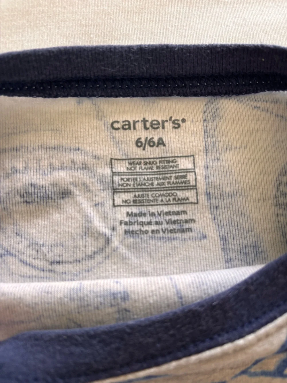 Carter’s Navy Shark & Tie-Dye Short Pajama Sets in size 6